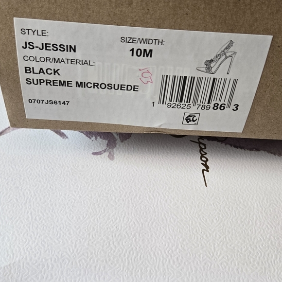 Jessica Simpson Black Floral Heels - Picture 5 of 7